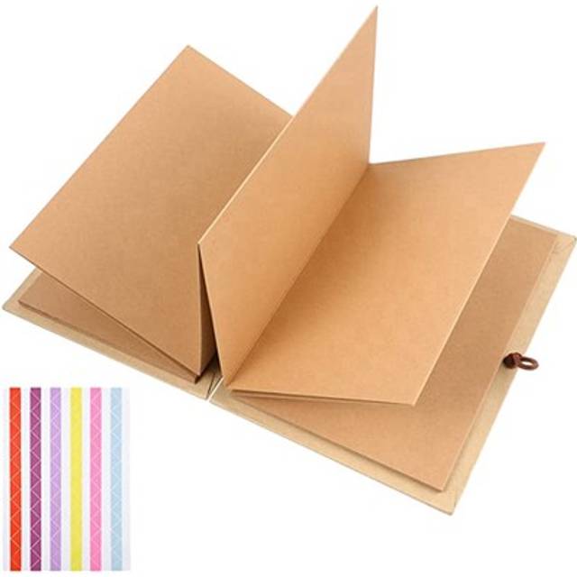 Kraft album vintage accordion diy scrapbook album crafts valentine's day4732