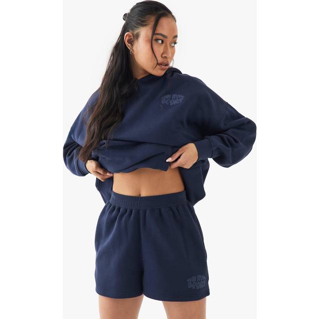 Womens DSGN Studio Sport Bubble Print Sweat Short - Navy - XS