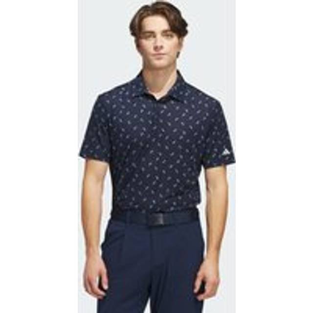 adidas Ultimate365 Printed Mesh Polo Shirt - Collegiate Navy/Wonder Silver Collegiate Navy/Wonder Silver / L