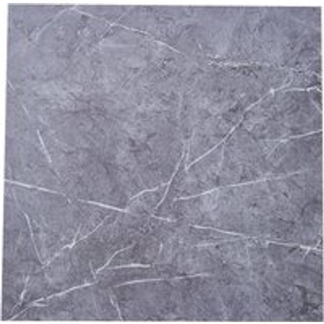24Pcs Dark Grey Marble Texture Self-adhesive Square PVC Flooring Tile, 5m² Pack - One Size
