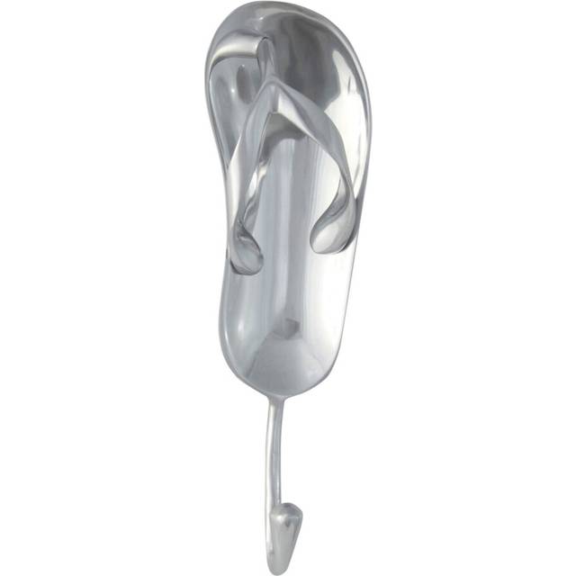 Homescapes Metal Silver Coat Hook Flip Flop 1 Wall Hook