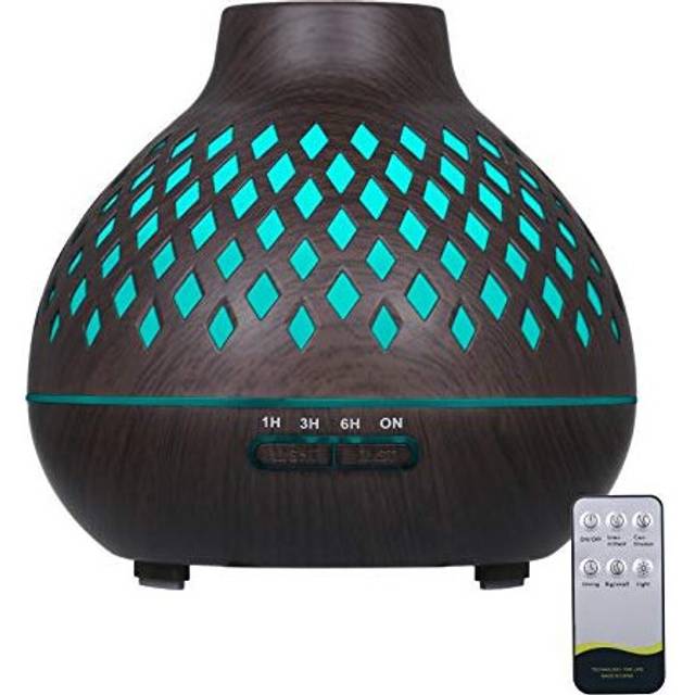 Essential Oils Diffuser 400ml Ultrasonic Air Humidifier Aroma Diffuser Mist Maker with Remote Control7 Colorful Lights4 Levels Time Setting2 Spray