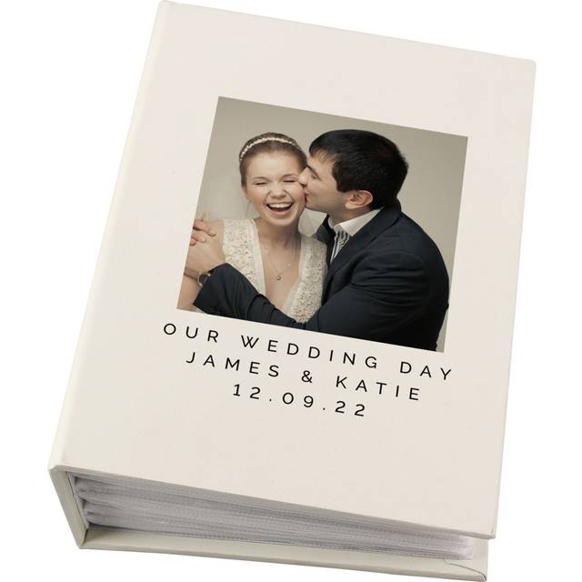 Personalised Memento Personalised Photo Upload Photo Album with Sleeves 6 x 4cm - Cream