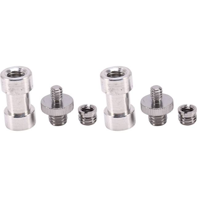 2X 1/4 Inch 3/8 Inch Tripod Screws to Light Stand Umbrella Camera Holder Adapter