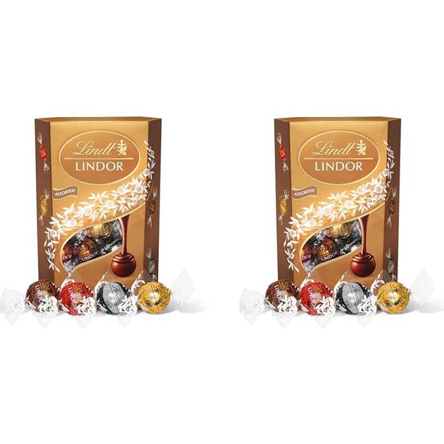 Lindt Lindor Assorted Chocolate Truffles Box, Mother's Day Chocolate Gift for Her, 337 g (Pack of 2)