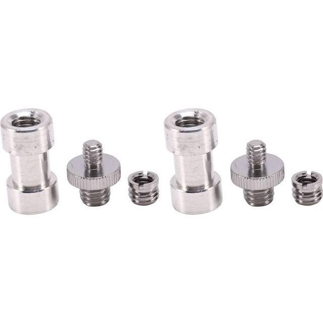 2X 1/4 Inch 3/8 Inch Tripod Screws to Light Stand Umbrella Camera Holder Adapter