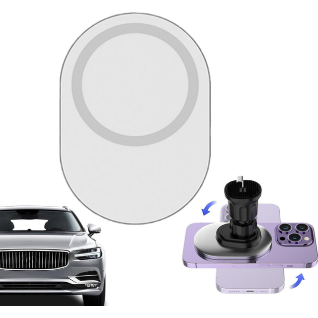 Chronus Magnetic Phone Holder Vent - 360 Rotating Car Phone Stand Magnetic Charger - Automobiles Necessities for Minivan, Racing Car(White)
