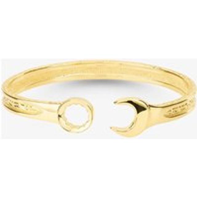 Gold Plated Medium Spanner Torque Bangle S8031Y