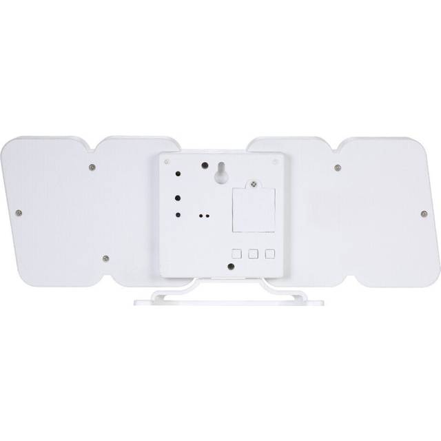 (White) 3D LED Digital Wall Clock Wireless Remote Digital RGB LED Alarm Clock USB Sound Control Snooze Functions Wall Desktop Clock