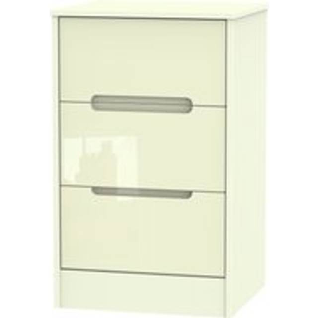 Bristol 3 Drawer Bedside Cabinet (Ready Assembled) - Cream - One Size