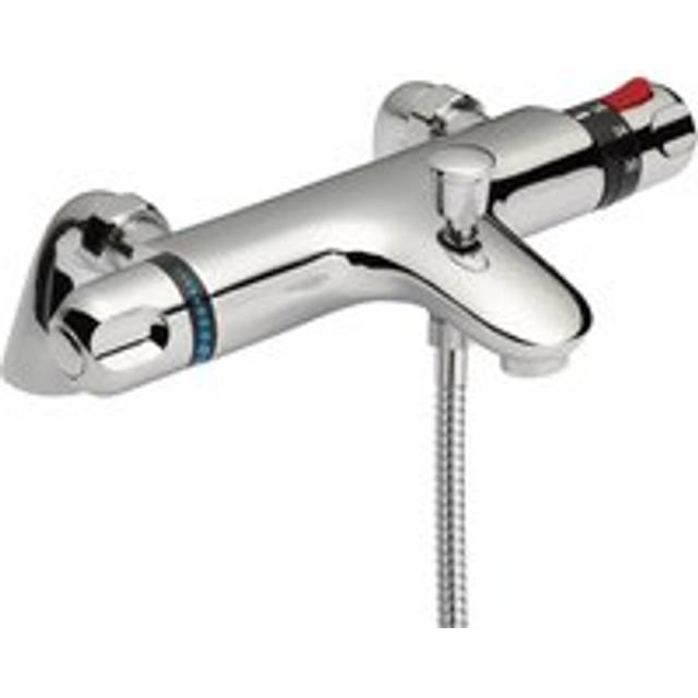 Chrome thermostatic deck mounted bath shower mixer bar valve tap