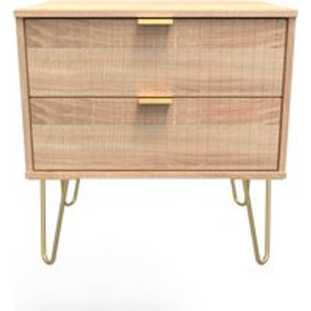 Bexley 2 Drawer Side Table (Ready Assembled) - Light Oak - One Size