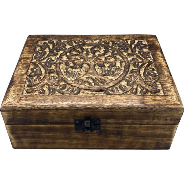 Large Wooden Keepsake Box 20x15x7.5cm - Tree Of Life