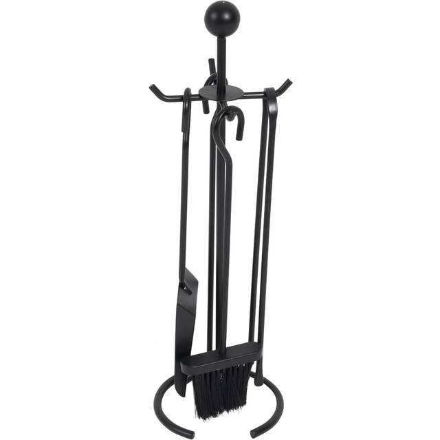 Charles Bentley Cedar Fireside Companion Set, Black