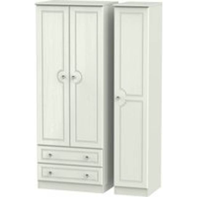 Ready Assembled 2 U Hilton Triple Wardrobe with 2 Drawers (Ready Assembled) in Taupe