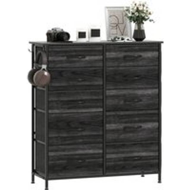 Fabric Chest of Drawers, 10 Drawer Dresser for Bedroom, Black - Homcom