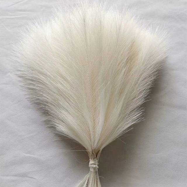 (YZ6-06, 5PCS) Fluffy Pampas Grass Boho Decor Artificial Flower Fake Plant Reed Simulated Party Wedding Home Decoration 42CM