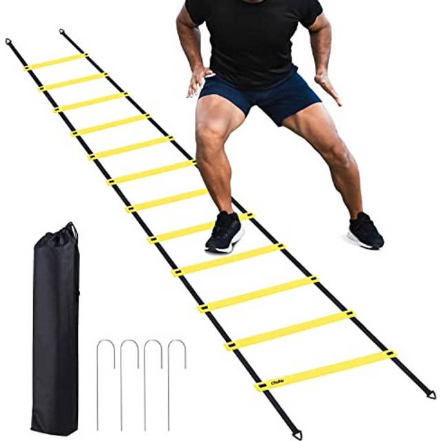Ohuhu Agility Ladder Speed Training Equipment 12 Rung Exercise Ladders with Ground Stakes for Soccer Football Boxing Footwork Sports Feet Fitness Trai
