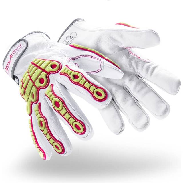 HexArmor Cut-Resistant Impact Protection Insulated Leather Work Gloves | Chrome Series? 4086 | Large