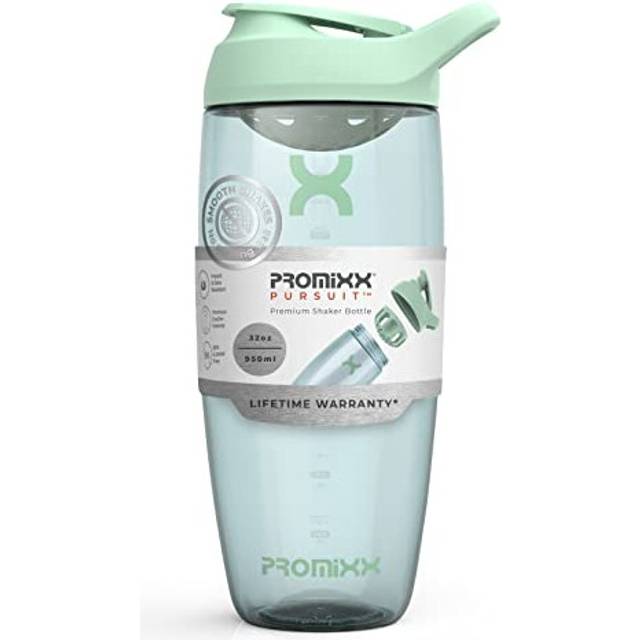 Promixx Pursuit Protein Shaker Bottle - Premium Shaker for Protein Shakes - Lifetime Durability, Leakproof, Odourless - 950ml / 32oz (Seagrass Green)