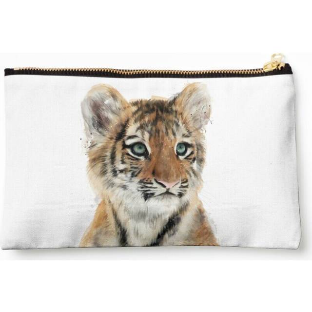 Makeup Bag Little Tiger Cosmetic Organizer Tyvek Paper Bags Zipper Pouch