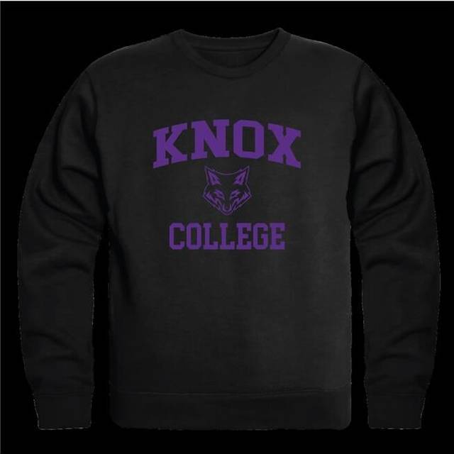W Republic 568-527-BLK-03 Knox College Prairie Fire Seal Crewneck Sweatshirt, Black - Large
