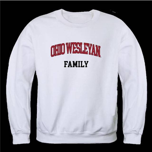 W Republic 572-564-WHT-01 Ohio Wesleyan University Bishops Family Crewneck Sweatshirt, White - Small