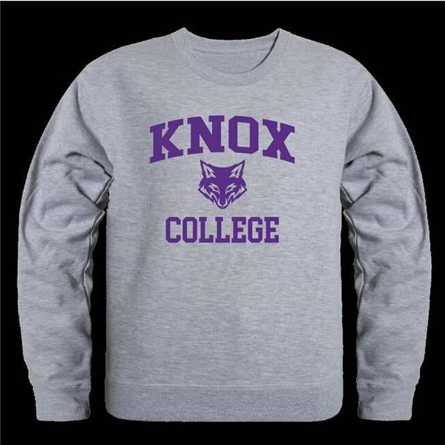W Republic 568-527-HGY-03 Knox College Prairie Fire Seal Crewneck Sweatshirt, Heather Grey - Large