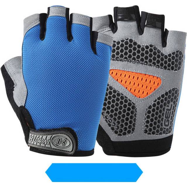 (xL, upgrade blue) Sports Men's Cycling Gloves Summer Women Biker Gym Mountaineering Fitness