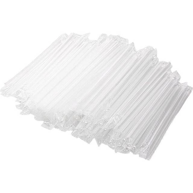 300Pcs Smoothie Jumbo Straw Clear Plastic Drinking Straws for Bubble Tea Fruit Shakes
