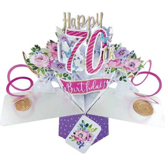 Second Nature ‘70th Birthday’ Flowers 3D Pop Up Card