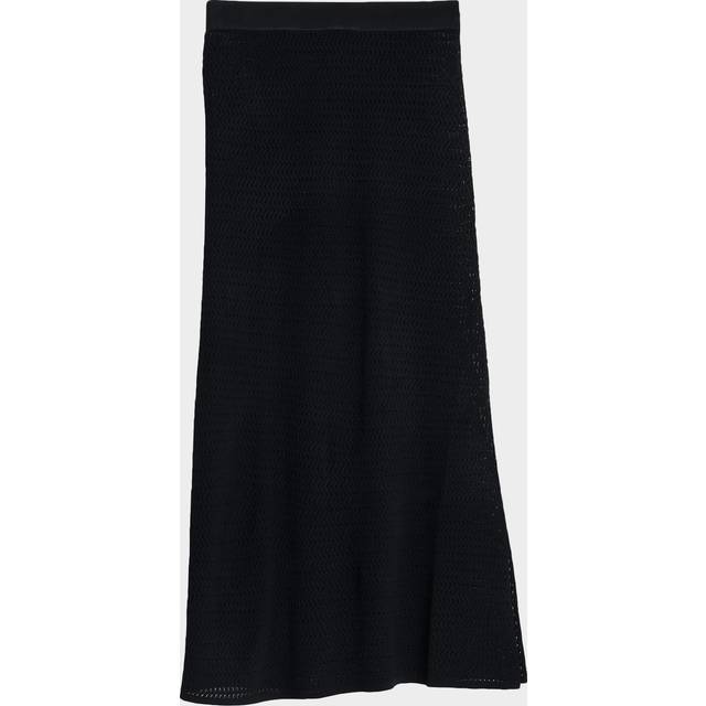 Victoria Beckham Pointelle midi skirt - black (UK 8)