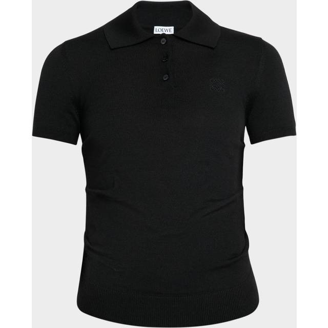 Cashmere-Blend Polo Sweater - BLACK - X-Small