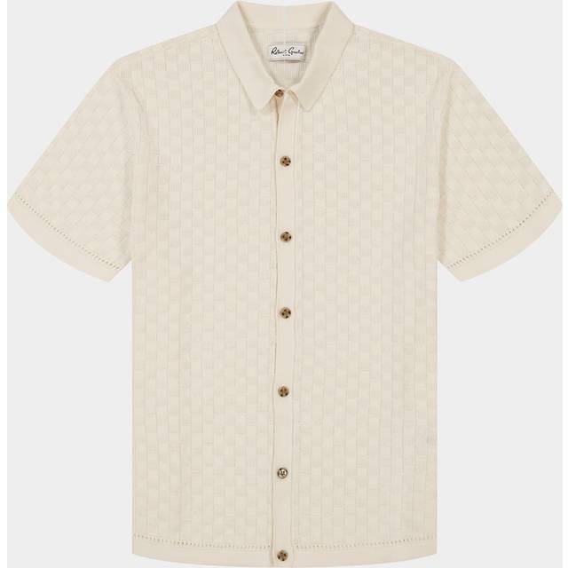 Robert Graham Robert Graham Ames Short Sleeve Sweater - CREAM (L)
