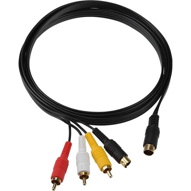 Commodore C64, C128 High Quality S-video & Composite Video Cable Tv Lead, Cord