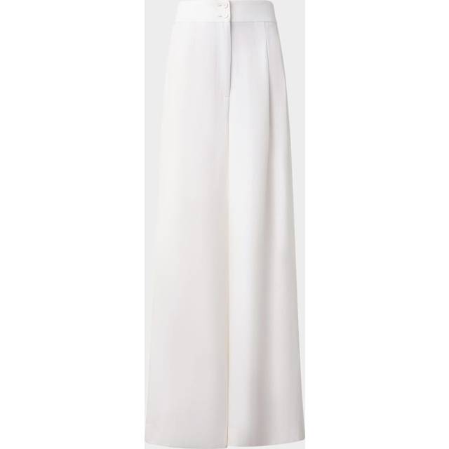 Florence Pleated Linen Wide-Leg Pants - CREAM - 2