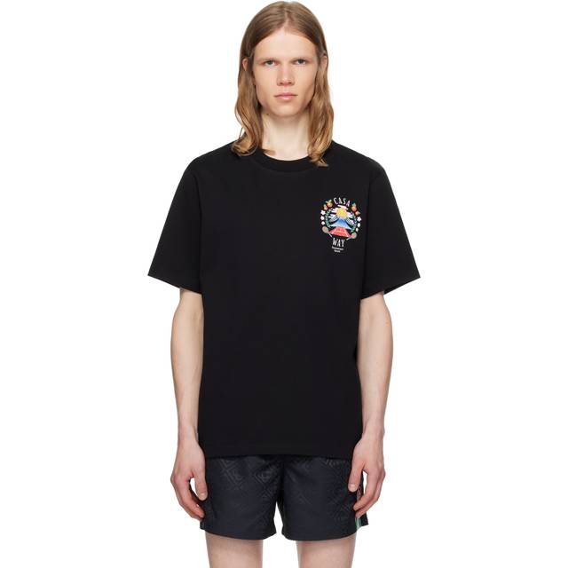CASABLANCA | Black Casa Way Mountain T-shirt | Man | XS (XS)