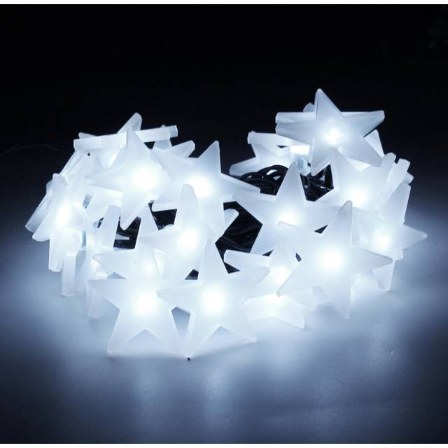 (Pure White) 1M 10 LED Battery Powered Star String Fairy Light For Chirstmas Party Weddinng Decor