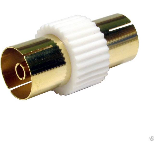 kenable TV Freeview RF Aerial Cable Joiner Female to Female Coupler GOLD