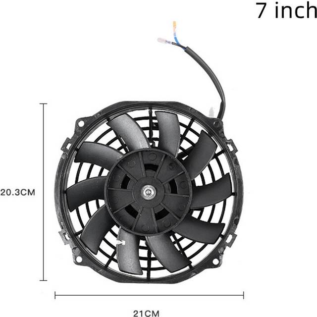 (7 Inch) LBQ 6 Inch Slim 650CFM Radiator Cooling Fans Universal Slim Pull Push