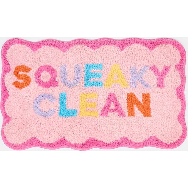 OHS Squeaky Clean Tufted Bath Mat - Pink