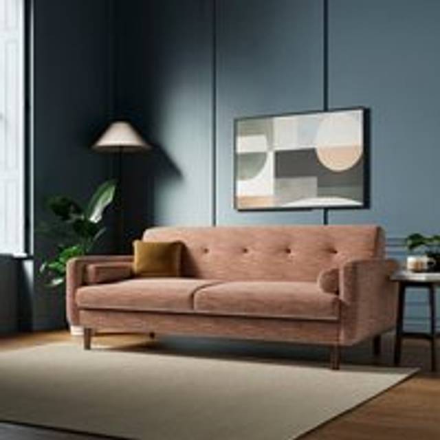 Margot Multi Yarn Boucle Clic Clac Storage Sofa Bed - Orange Umber