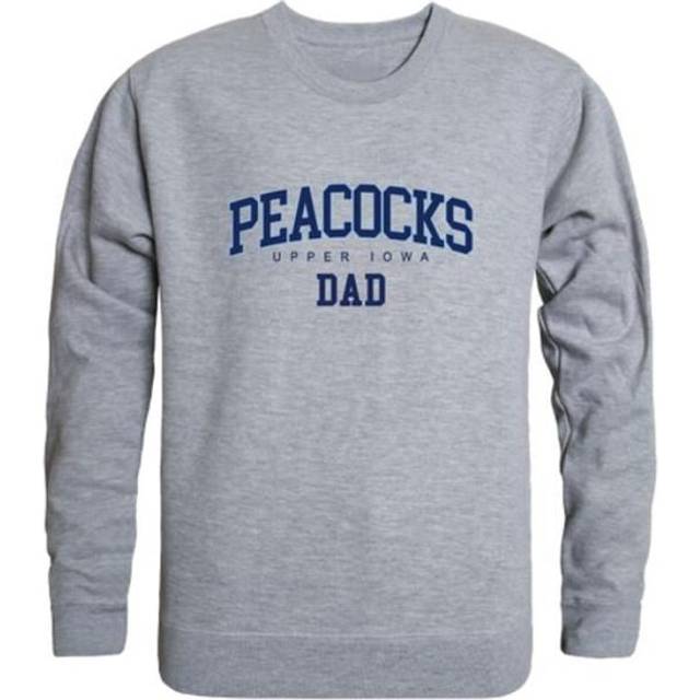 W Republic 562-681-HGY-05 Upper Iowa University Peacocks Dad Crewneck Sweatshirt, Heather Grey - 2XL