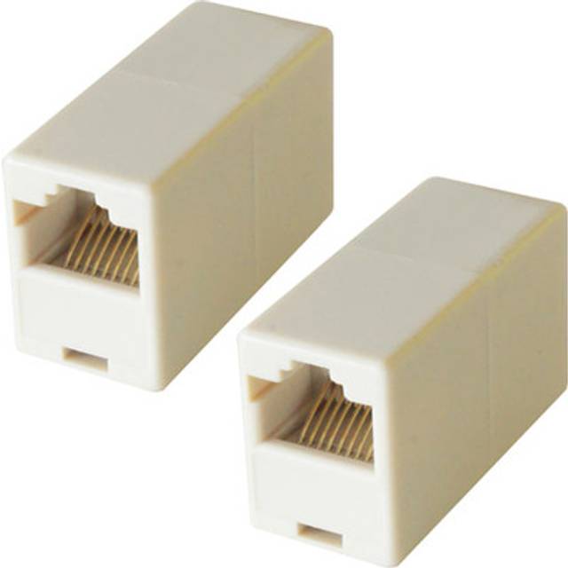 Rj45 straight wired cat5e lead coupler socket to female joiner adapter extension