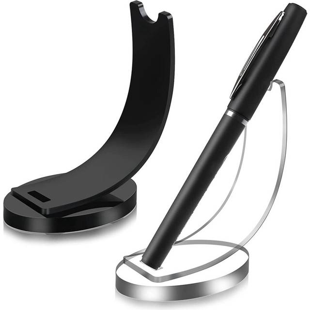 2Pc Acrylic Electronic Pen Holder Pencil Display Stand Fountain Ballpoint Clear Rack Organizer