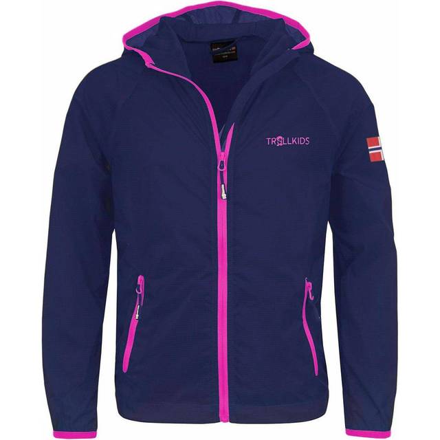 Trollkids - Kids Fjell Running Jacket - Windproof jacket size 152, blue
