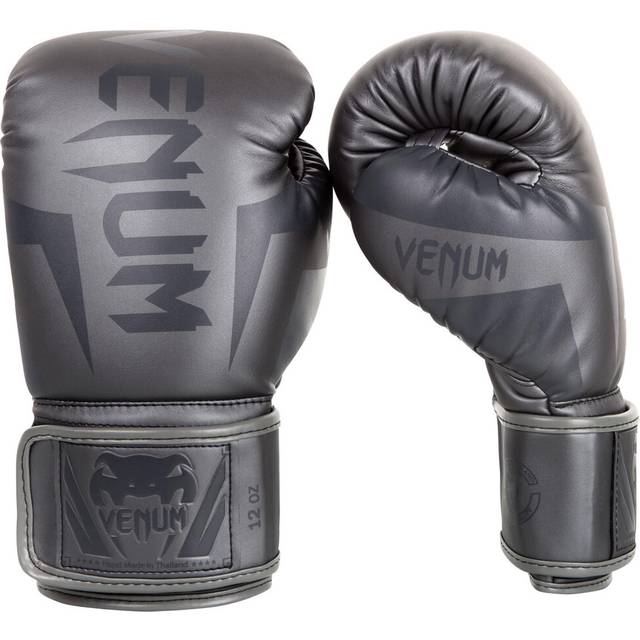 Venum Elite Boxing Gloves - Grey/Grey - 12oz  12 oz