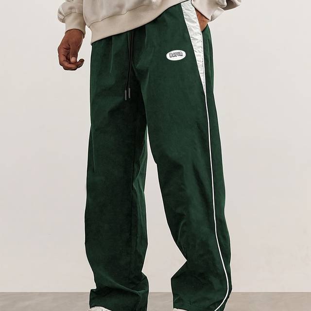 TEMU Men's Casual Loose Fit Drawstring Sweatpants, Lightweight Comfy Pants For Sport And Casual Wear