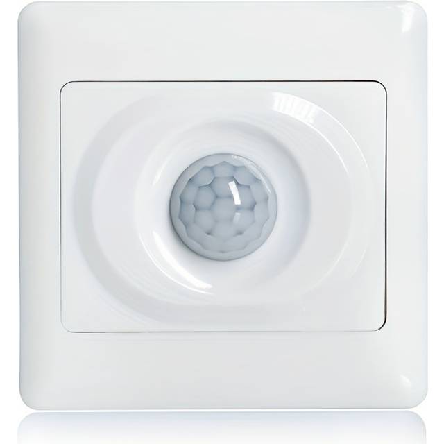 TEMU Easy-install Infrared Pir Motion Sensor For Switch - Wall Mount, No Battery Needed, Adjustable Time Delay, Supports Led/incandescent Lights Up To 200w
