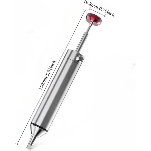 TEMU New Aluminum Powerful Desoldering Pump Suction Tin Soldering Sucker Pen Removal Vacuum Solder Iron Welding Repair Tool